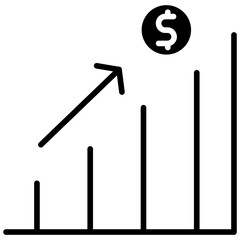 Revenue line icon style