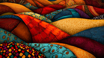 Abstract Fabric Wave Pattern
