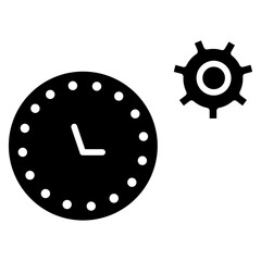 Time Management Line Icon Style