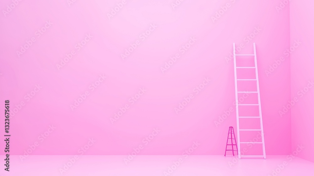 Poster Insulation Installation in Progress, skilled worker applying insulation materials for energy efficiency in a minimalist environment, emphasizing clean lines and spaciousness