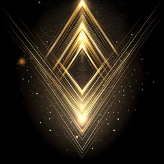 Thin glowing stripes with geometric light patterns