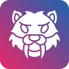 Saber Toothed Tiger Icon Style
