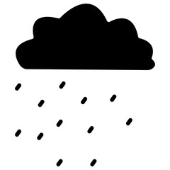 Rainy Line Icon Style