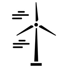 Windmill Line Icon Style