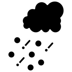 Hail Line Icon Style