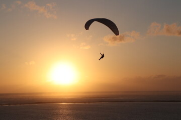 Parapente sur la dune du pilat , Bassin d'arcachon ,Gironde