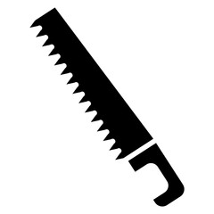 Hand Saw Line Icon Style