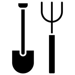 Gardening Tool Line Icon Style