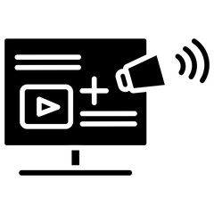 Digital Marketing Line Icon Style