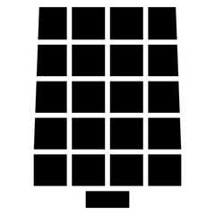 Solar Panel Line Icon Style