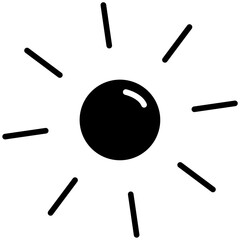 Sun Line Icon Style