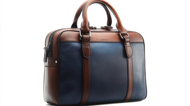 Sleek blue and brown leather bags, crafted with artistry and boasting both versatility for everyday wear and sophistication for professional settings, exude a timeless appeal.