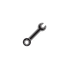 wrench icon silhouette vector image