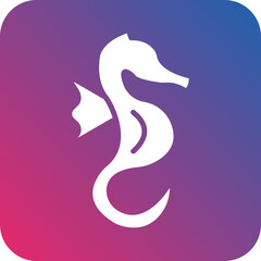 Fototapeta premium Seahorse Icon Style