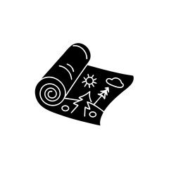 creative details yoga towel icon vector illustration