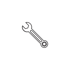 wrench icon silhouette vector image