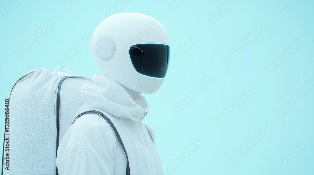 Poster ai nomad assistant, an intelligent travel companion designed for adventurers, featuring a minimalist