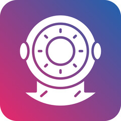 Diving Helmet Icon Style