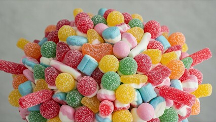 Bright and colorful candy assortment