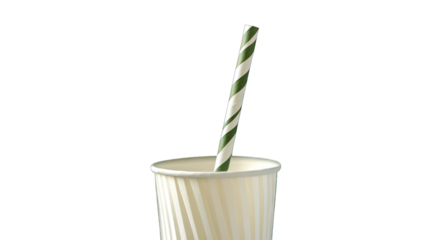 Close-up of an eco-friendly paper drinking straw --ar 16:9