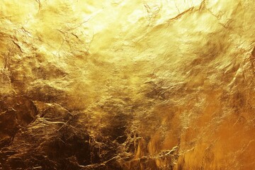 Textured gold surface with warm glow. AI image