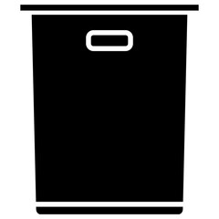 Trash Can Line Icon Style