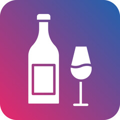 White Wine Icon Style