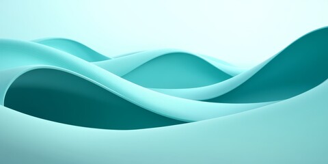 Seamless Pale Mint Green, 3D Low Profile Style, Delicate, Gentle, Light, Wave Texture Background