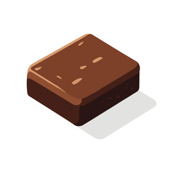 My Simple flat 2D icon brownie isolated on transparent background, vector, flat design, animation design, simple flat 2D icon, clipart