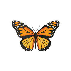 My Simple flat 2D icon yellow butterfly isolated on transparent background, vector, flat design, animation design, simple flat 2D icon, clipart