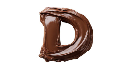 Cream chocolate spread forming letter D, top view --ar 16:9