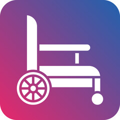 Wheel Chair Icon Style