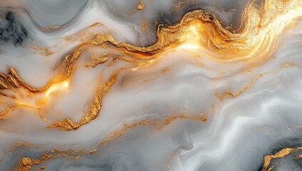 Abstract gray and white marble texture with gold veins for luxurious backdrop