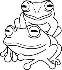 frog doodle reptiles