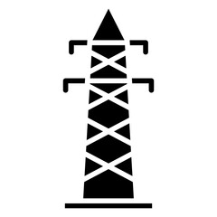Electric Tower Line Icon Style