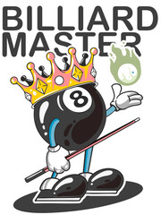 King Billiard Master Mascot