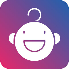 Smiling Baby Icon Style