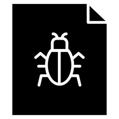 File Virus Line Icon Style