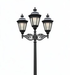 Vintage Black Street Lamp, Elegant Urban Lighting