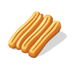 My Simple flat 2D icon churros isolated on transparent background, vector, flat design, animation design, simple flat 2D icon, clipart