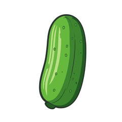 My Simple flat 2D icon ripe cucumber isolated on transparent background, vector, flat design, animation design, simple flat 2D icon, clipart