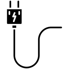 Power Plug Line Icon Style
