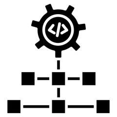 Algorithm Line Icon Style