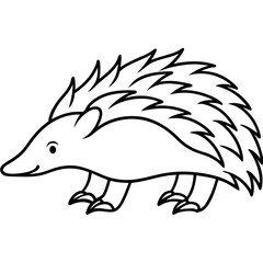 Echidna Outline in Minimal Vector Design