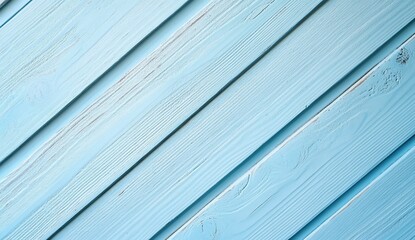 Baby Blue wooden planks surface creating diagonal lines for backgrounds or textures