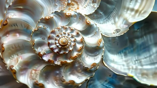 Macro video of Fibonacci spiral in nature