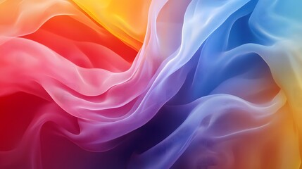 Fototapeta premium Abstract vibrant flowing fabrics displaying a beautiful color spectrum
