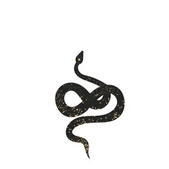 Mythical snake with glitter