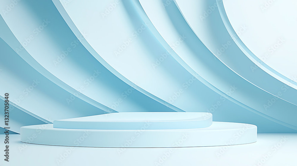 Poster creative design setup for modern presentation minimalistic studio space 3d render calm environment e