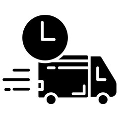 Fast Delivery Line Icon Style